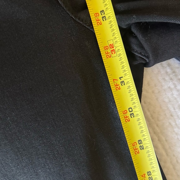 PAIGE Sasha Coated High Rise Black Flare & Wide Leg Jeans - Picture 15 of 16